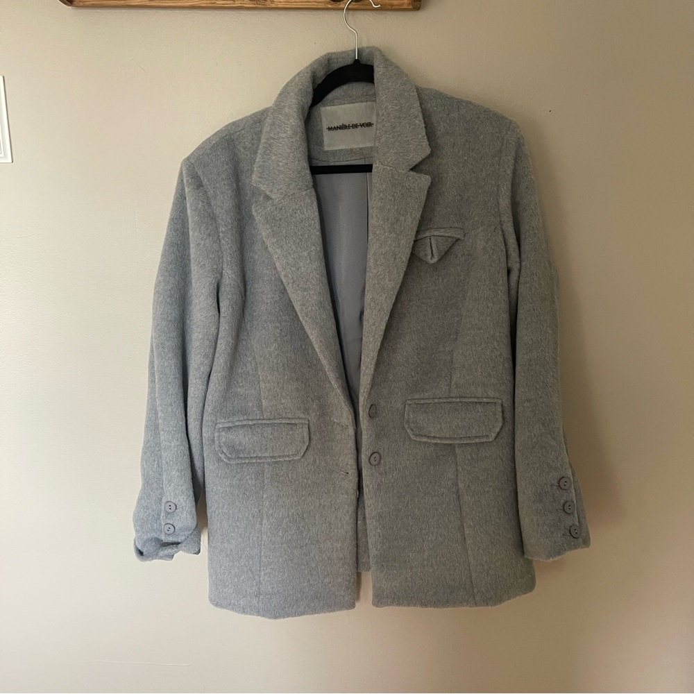 SIZE 4-8 | NWOT Maniere de voir gray wool coat (medium weight)